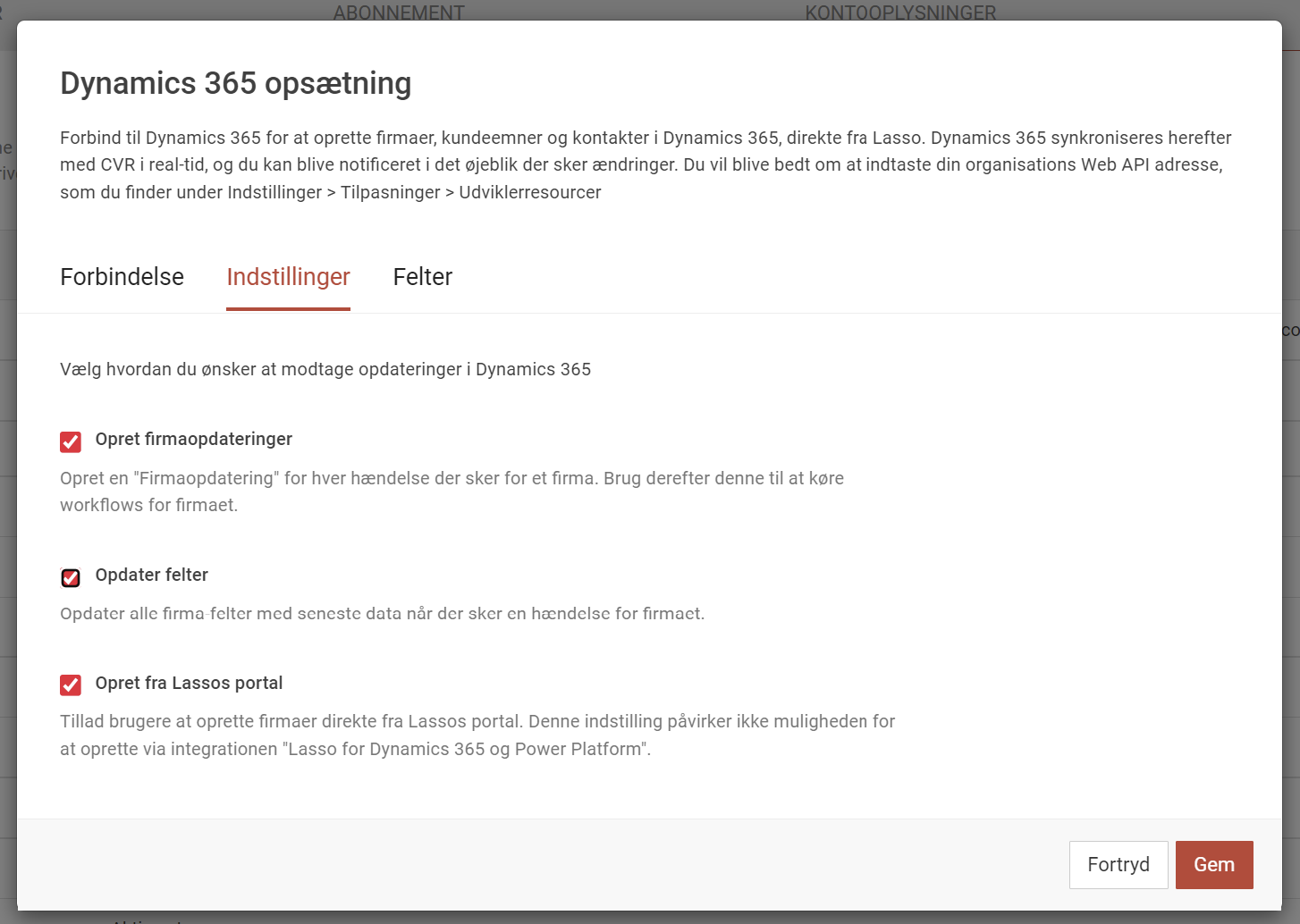 Select the type of updates you want